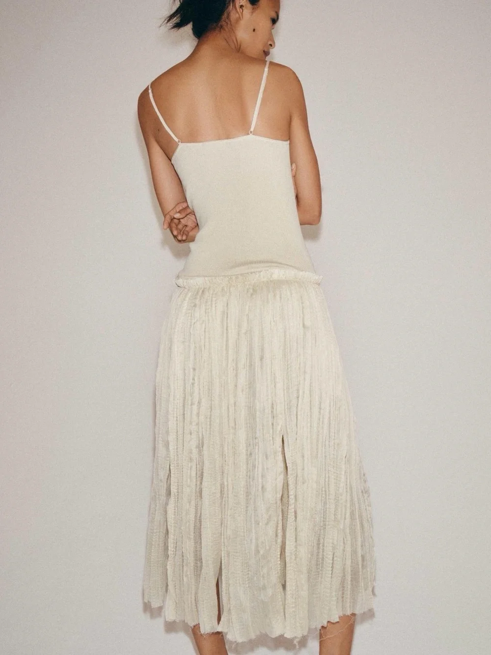 Zara Cream Midi Dress